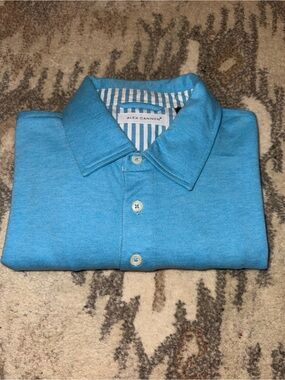 Alex Cannon Sky Blue Polo Shirt L